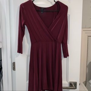 Wrap Front Skater Skirt Dress